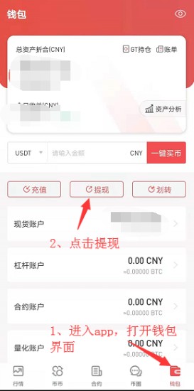 钱包操作示意图