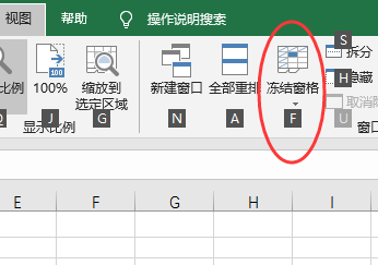 Excel冻结窗口快捷键功能详解