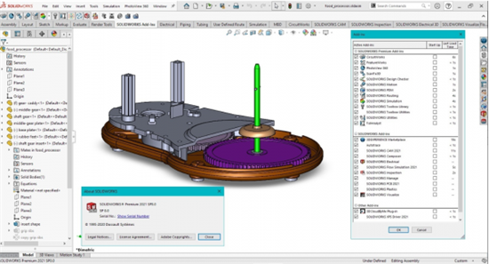 SolidWorks三维建模界面