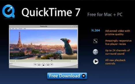 QuickTime操作界面示意图